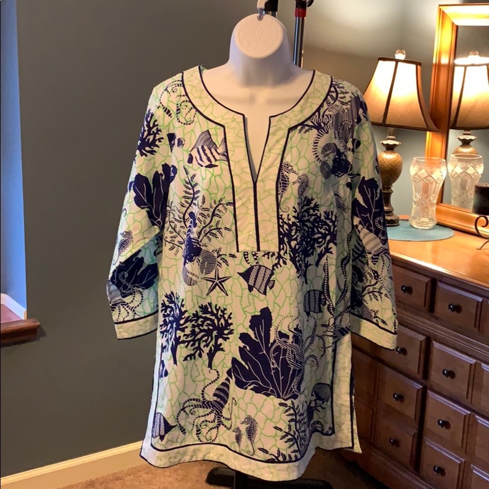 Gretchen Scott tunic Sz L Excellent Condition